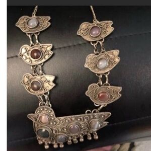 Birds Antique Birds gems India Or Other Ethnic necklace Unique Detailed Artistic